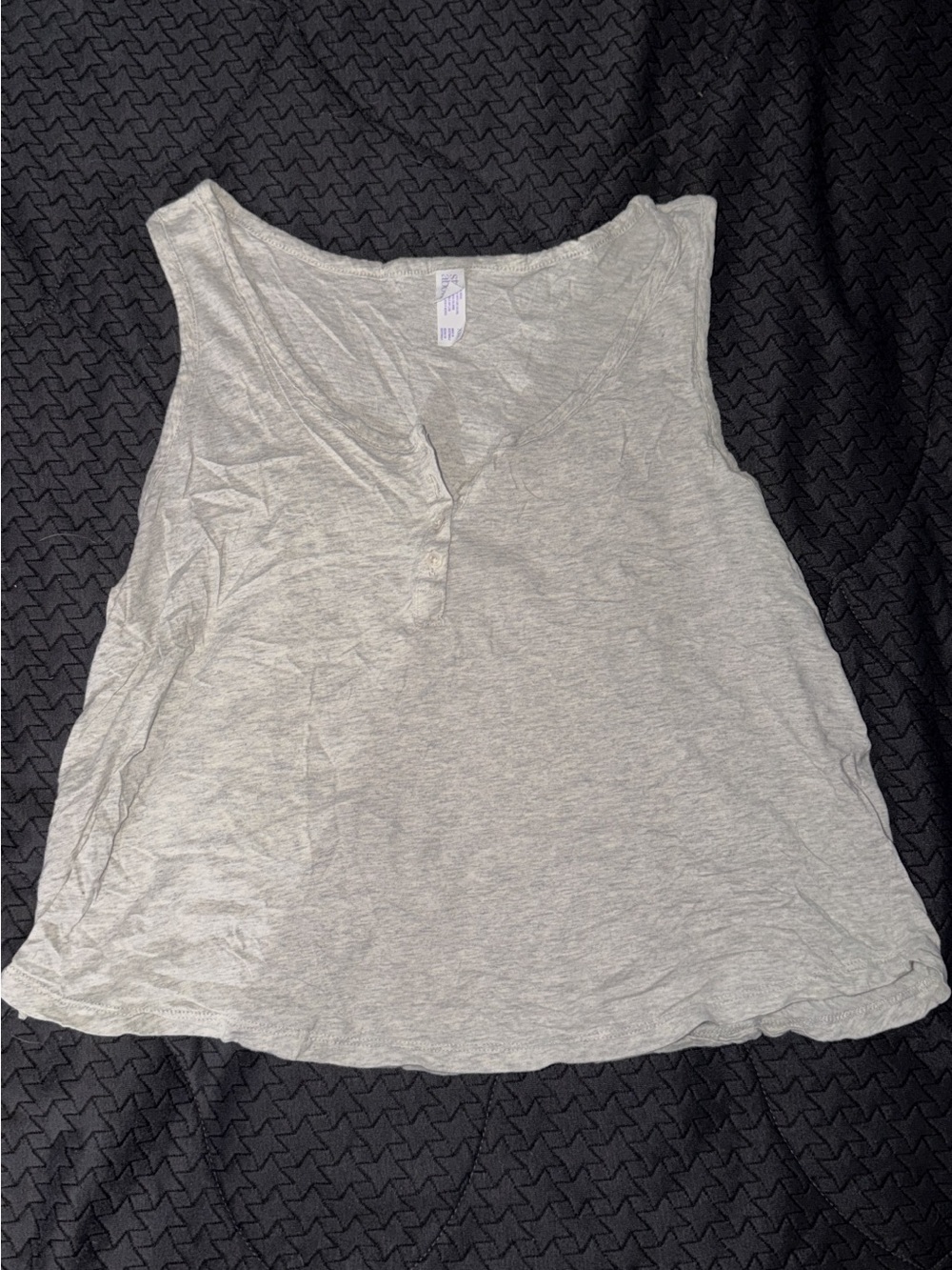 stars above Light Gray Sleeveless V-Neck Tank